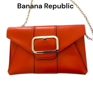 BANANA REPUBLIC FREIJA GENUINE LEATHER ENVELOPE CLUTCH/CROSSBODY